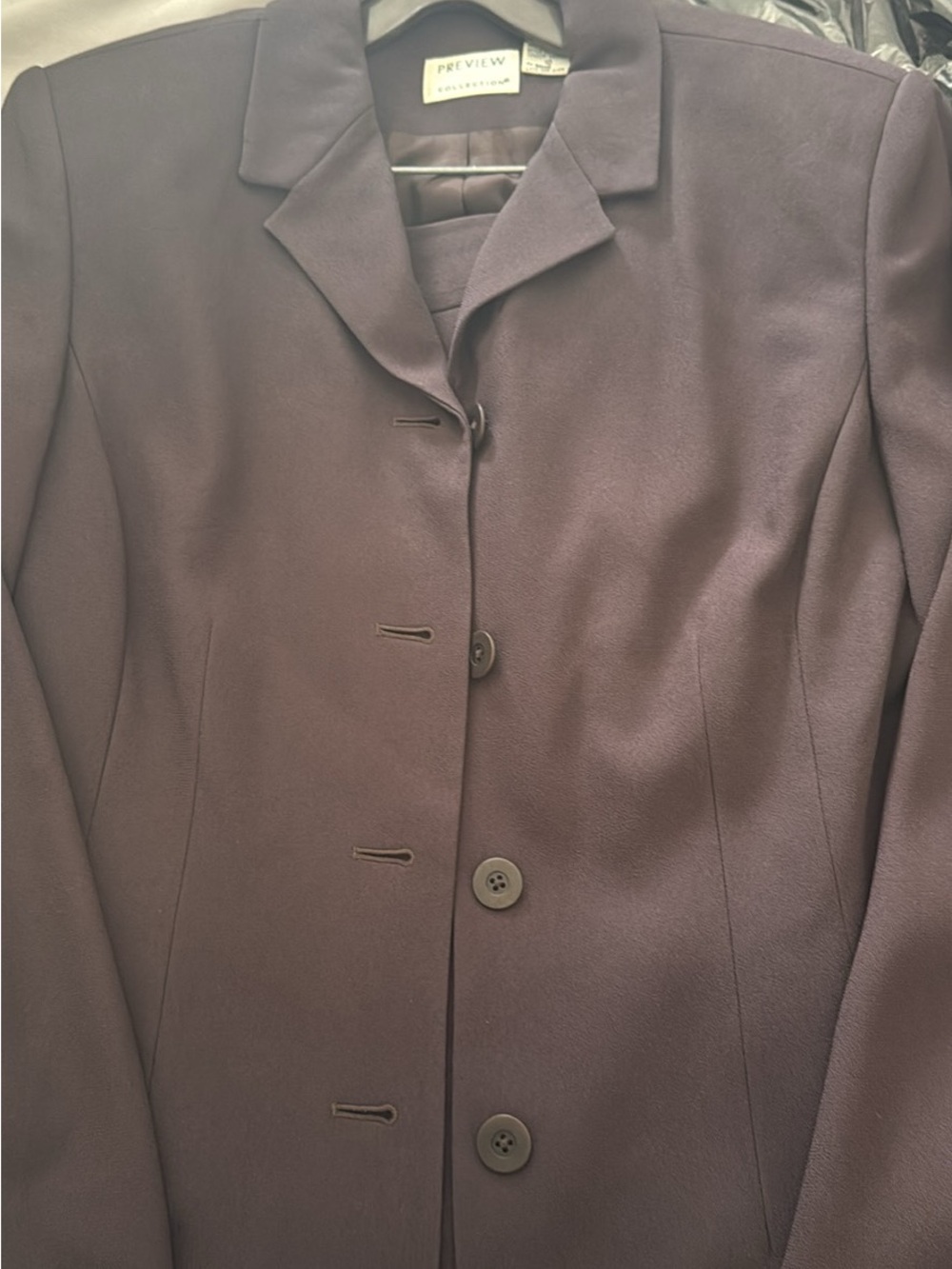Preview Collection Brown Single-Breasted Blazer with Matching Skirt